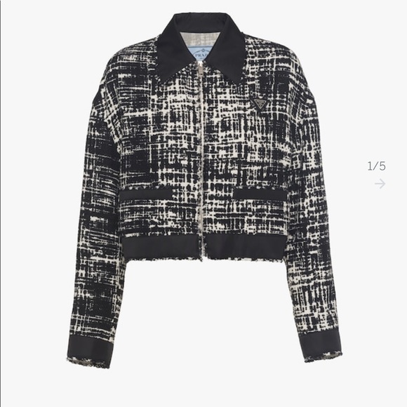 PRADA Printed fabric and Re-Nylon jacket - Picture 1 of 2